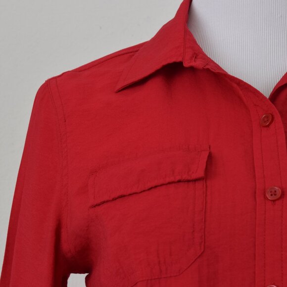 Van Heusen Womens Button‎ Blouse Rayon/Nylon size SMALL - Picture 6 of 11